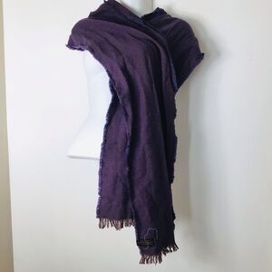 Alex and Ani Deep Plum Fringed Wrap